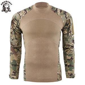 Camiseta Táctica de Caza Estilo Militar Estadounidense, Manga Larga, Algodón, Generación III, Camiseta de Combate, Camiseta de Entrenamiento para Hombre, Camuflaje - Product Image 1