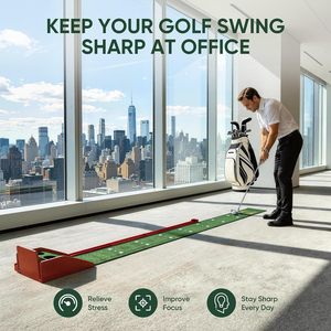 <span class=keywords><strong>Mini</strong></span>-green de golf d'<span class=keywords><strong>intérieur</strong></span> pour l'entraînement, inclinaison réglable sur 3 niveaux, retour automatique de balle, pliable, en polyester, personnalisable - Product Image 6