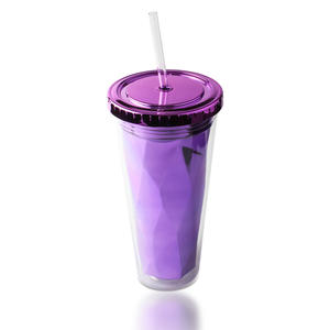 16oz Disposable <b>Double</b> <b>Wall</b> Plastic <b>Coffee</b> Mug Recyclable Materials Hot Beverage <b>Cup</b> for Entertainments - Product Image 3