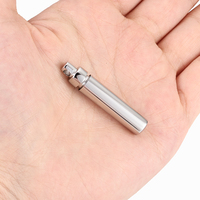 Colgante cilíndrico personalizado de acero inoxidable con tapa de rosca, tipo urna, caja de almacenamiento, impermeable, inalterable, accesorios de joyería conmemorativa DIY
