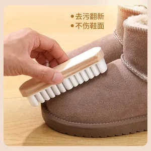 Suede Shoe <b>Brush</b> With Soft Pp Bristles For Nubuck Leather <b>Cleaning</b> And Polishing - Product Image 1