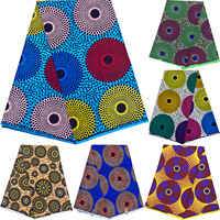 Nouveauté : Tissu Ankara en polyester imprimé wax africain hollandais personnalisé, 6 yards, pour couture