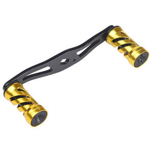 Brazo de manivela de carrete de pesca de aleación de aluminio con doble empuñadura dorada para modificación de piezas de carretes de caña de pescar marina - Product Image 1