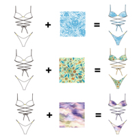 Maillots de bain éco-responsables OEKO-TEX, bikinis string tendance, autocollants d'hygiène écologiques, maillots de bain durables pour femmes