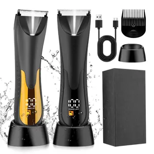 Lanumi MS-811 bikini groin hair trimmer groin shaver for sensitive area ball trimmer body hair trimmer for men with led