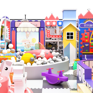 Aoleao Cartoon Town Parco Giochi Interattivo a LED con Trampolino, Piscina di Palline e Area Morbida, Design Personalizzato, Capacità 500kg, Commerciale per Bambini - Product Image 1