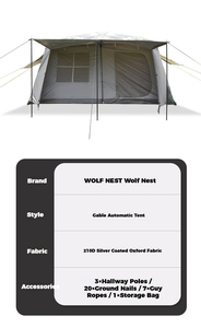 Tente de <span class=keywords><strong>camping</strong></span> familiale automatique spacieuse de 13 m² avec tapis de sol et kit d'accessoires complet - Product Image 4