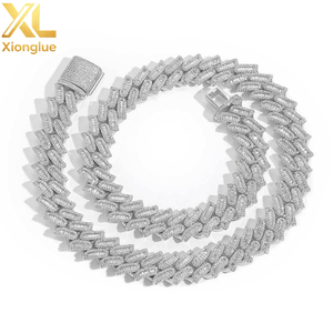 <b>Iced</b> <b>Out</b> Mens 18mm Miami Cuban Link Thick <b>Chain</b> Necklace Bling CZ 3 Row <b>Chains</b> Male Female Rapper Jewelries - Product Image 2