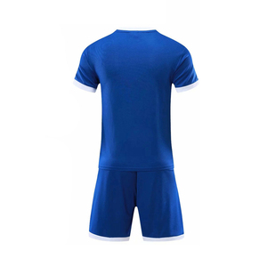 Chaleco de Entrenamiento de Fútbol Sublimado de Alta Calidad OEM ODM, Conjunto de Uniforme de Fútbol Azul para Hombre, Manga Corta, Cuello Redondo, Absorbe la Humedad - Product Image 2