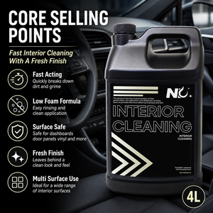 Limpiador Interior 4L para Coche, Líquido Limpiador <span class=keywords><strong>de</strong></span> Superficies <span class=keywords><strong>de</strong></span> Plástico y Vinilo para el Salpicadero, Fórmula <span class=keywords><strong>de</strong></span> Baja Espuma para Detallado Automotriz - Product Image 5