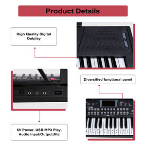 Piano numérique BD MUSIC BD-602 à 61 touches, orgue électrique, <span class=keywords><strong>clavier</strong></span> portable, instruments de musique pour débutants - Product Image 2