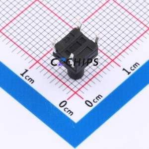 TS017-CBY1FH9.0 Tactile Switch Through hole-4P,6.2x6.2mm Switch Single Pole Single Throw Round Button 2.5N Through Hole - Product Image 2
