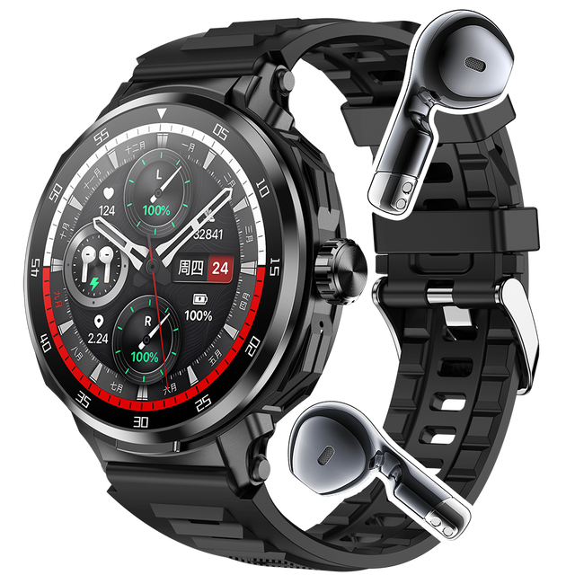 D11 Smart Watch NFC APP Dial IP67 TFT Handsfree Earbuds SMS Reminder Health Monitoring Earphone Bundle Address Book BT Dial-up