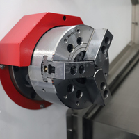 Tour à métaux horizontale à lit incliné à axe unique à 2 axes, système de commande CNC GSK TCK46 haute précision, moyenne capacité, 8 stations d'outils