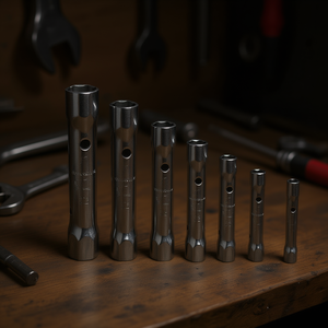 Jeu de douilles 288 N/8, 6 pièces, métriques, en acier au chrome-vanadium, accessoires pour clés - Product Image 3