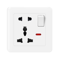 Prise murale avec USB Charge rapide Type-c UK Standard carré 86 Type Prise murale avec interrupteur à bouton