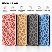 Étui portefeuille magnétique antichoc personnalisé avec motif animalier et marbré pour iPhone 18 Pro Max et OPPO Find X9 Reno 16F
