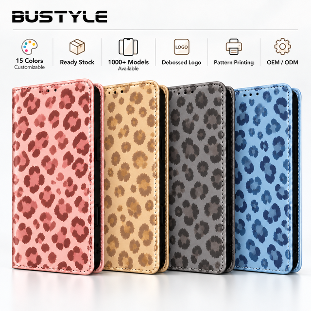 For iPhone 18 Pro Max Custom Animal Print Marble Design DIY Magnetic Shockproof Wallet Flip Phone Case for OPPO Find X9 Reno 16F