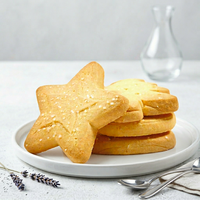 Biscuits danois au beurre en forme d'étoile, marque privée personnalisée - Texture croustillante et sucrée, procédé de roulage, emballage en vrac en boîte/sac
