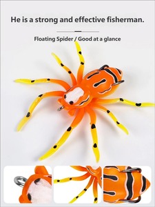 Señuelo blando de superficie tipo araña con doble anzuelo y cuchilla con sonajero para pesca de lúcio - Product Image 3