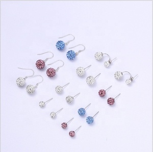 Joyería <span class=keywords><strong>de</strong></span> moda <span class=keywords><strong>de</strong></span> lujo, pendientes <span class=keywords><strong>de</strong></span> tuerca con diamantes <span class=keywords><strong>de</strong></span> imitación, Pendientes colgantes <span class=keywords><strong>de</strong></span> bola <span class=keywords><strong>de</strong></span> cristal <span class=keywords><strong>de</strong></span> <span class=keywords><strong>Plata</strong></span> <span class=keywords><strong>de</strong></span> Ley 925 para mujer - Product Image 3