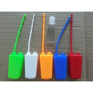 Set di portachiavi disinfettante per le mani riutilizzabile per bottiglie da viaggio da 1oz, portabottiglie per profumo in Silicone da 30ml - Product Image 2