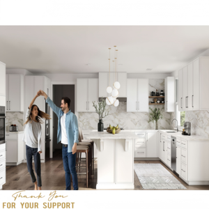 Armoires de cuisine à 3 tiroirs GINO durables, blanches, DB12-DB36, style moderne, bois massif, RTA avec tiroirs en bois - Product Image 3