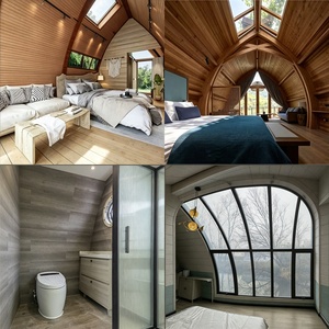 Casa Cápsula Espacial Prefabricada de Lujo 2026, Diseño en Arco, Casa Móvil Pequeña, Cabaña Modular de Acero para <span class=keywords><strong>Hotel</strong></span> o Resort en el Bosque - Product Image 5