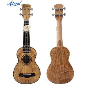 Ukulele <span class=keywords><strong>Professionale</strong></span> Aiersi OEM ODM con Corpo in Acero Spalted, Soprano, Concerto, Tenore, Fatto a Mano, Disponibile in 21/23/26 Pollici - Product Image 1