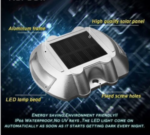 8-Pack Dock solare esterno a energia solare luci vialetto impermeabile LED Wireless avviso passo illuminazione indicatore stradale - Product Image 2