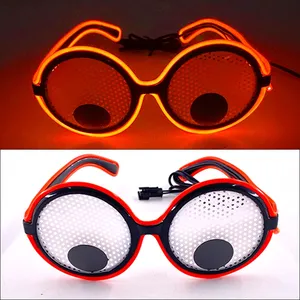 Cadre lumineux LED fluorescent pour fête, lunettes <span class=keywords><strong>de</strong></span> dessin animé amusantes et mobiles en forme d'œil, néon, musique, rave, décoration <span class=keywords><strong>de</strong></span> Noël, accessoires amusants pour Pâques - Product Image 3