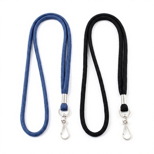 Customized Color Hanging Rope Simple Nylon Lanyards with Metal Buckle for Promotion and Events