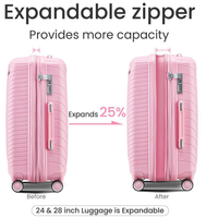 Ensemble de valises de voyage unisexe, prix d'usine, sac à roulettes en PP pour usage quotidien, valise extensible pour maquillage et cosmétiques, ensemble de bagages de qualité