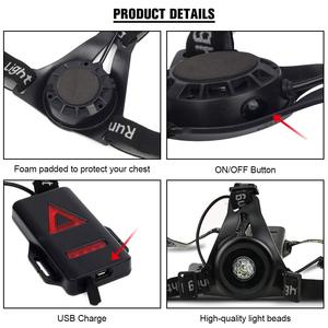 Tùy chỉnh ngoài trời siêu sáng USB sạc <span class=keywords><strong>LED</strong></span> vest ánh sáng ban đêm chạy <span class=keywords><strong>led</strong></span> ánh sáng <span class=keywords><strong>LED</strong></span> ngực ánh sáng - Product Image 2