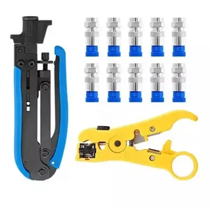 Crimping tool Crimpers for RG6 RG59 RG11 Cables Coaxial Cable Stripper