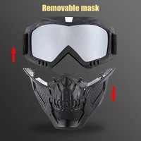 Masque de casque intégral pour moto, anti-UV, anti-poussière, lunettes de protection vintage, masque pour homme, protection faciale