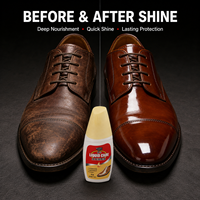 Hei Niu - Betún Antienvejecimiento para Zapatos, 75 ml, Líquido Nutritivo para Cuero Negro, para Retrasar el Endurecimiento y el Agrietamiento del Cuero