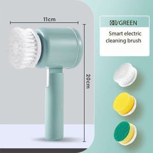 Multi-functional Cleaning <b>Brush</b> for Kitchen Bathroom Toilet Wireless Handheld <b>Power</b> Scrubber with Replaceable <b>Brushes</b> - Product Image 3