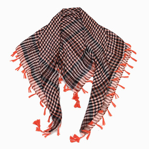 アラブ110 * 110cm大きな正方形のスカーフタッセル付きKeffiyeh Shemaghサウジアラビアのヘッドスカーフチェック付きターバンHijab Bandana - Product Image 3