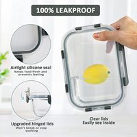 Offre Spéciale – Boîte à Bento en Verre Micro-ondable Anti-fuite pour Préparation de Repas, Ensemble de Bols de Conservation à un Niveau pour une Meilleure Conservation de la Fraîcheur