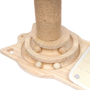 Cat Scratching Wheel, Sisal Cat Scratching Board, Solid Wood Cat Toy Spinner, Cat Self-Entertainment, Anti-Cat Scratching - Product Image 1