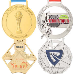 เหรียญปิงปอง3D แบดมินตันกีฬาทำจากโลหะแบบสั่งทำผลิตออกแบบได้ตามต้องการ - Product Image 2