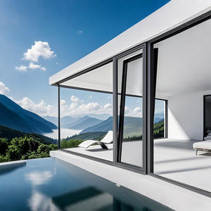 NFRC-Fenêtres oscillantes modernes intelligentes en aluminium à double couche en verre trempé ouvertes pour les villas et les concessionnaires - Product Image 2