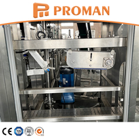 Machine de remplissage d'eau de 5 gallons avec décapsuleuse, laveuse, remplisseuse et capsuleuse automatiques