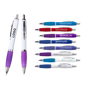 Bolígrafo de Plástico con Punta de Bola, Empuñadura de Goma Suave, en Varios Colores, Económico, al por Mayor, con Logotipo Personalizado Impreso, para Publicidad, Oficina y Escuela - Product Image 1