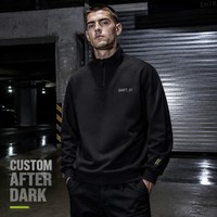 Sweat-shirt de golf à col zippé pour homme, broderie 3D, anti-boulochage, respirant, décontracté chic, en polaire, noir, marine, tailles M-4XL