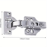 Charnières de meuble Unihopper nickelées, à fixation fixe, avec amortisseur intégré, 110 degrés, quincaillerie pour porte de placard de cuisine