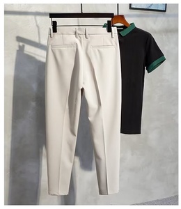 <span class=keywords><strong>Pantalon</strong></span> pour homme, <span class=keywords><strong>pantalon</strong></span> <span class=keywords><strong>de</strong></span> <span class=keywords><strong>costume</strong></span> décontracté noir pour homme, printemps et automne, sans repassage - Product Image 4