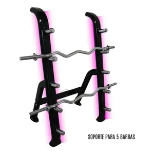 Infinit IF-RB5B Rastrelliera Porta Pesi in Metallo Nero a 5 Livelli, Attrezzatura Fitness Pieghevole con Logo Personalizzato - Product Image 4