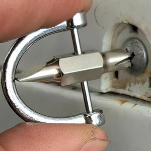 A0528 Porte-clés tournevis multifonction, outil de réparation, tournevis cruciforme et plat, gadget de poche, outils de démontage de vis - Product Image 1